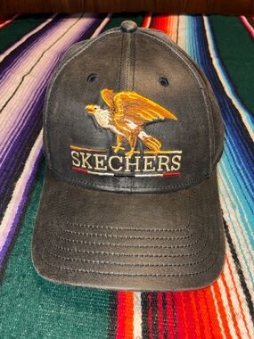 Skechers Eagle Hat Y2K Black Adjustable Strapback Cap